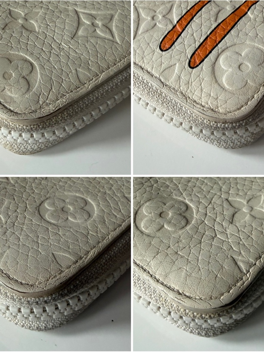 Louis Vuitton LV Friends Zippy Vertical Wallet White Taurillon Runway Unisex - Picture 3 of 15